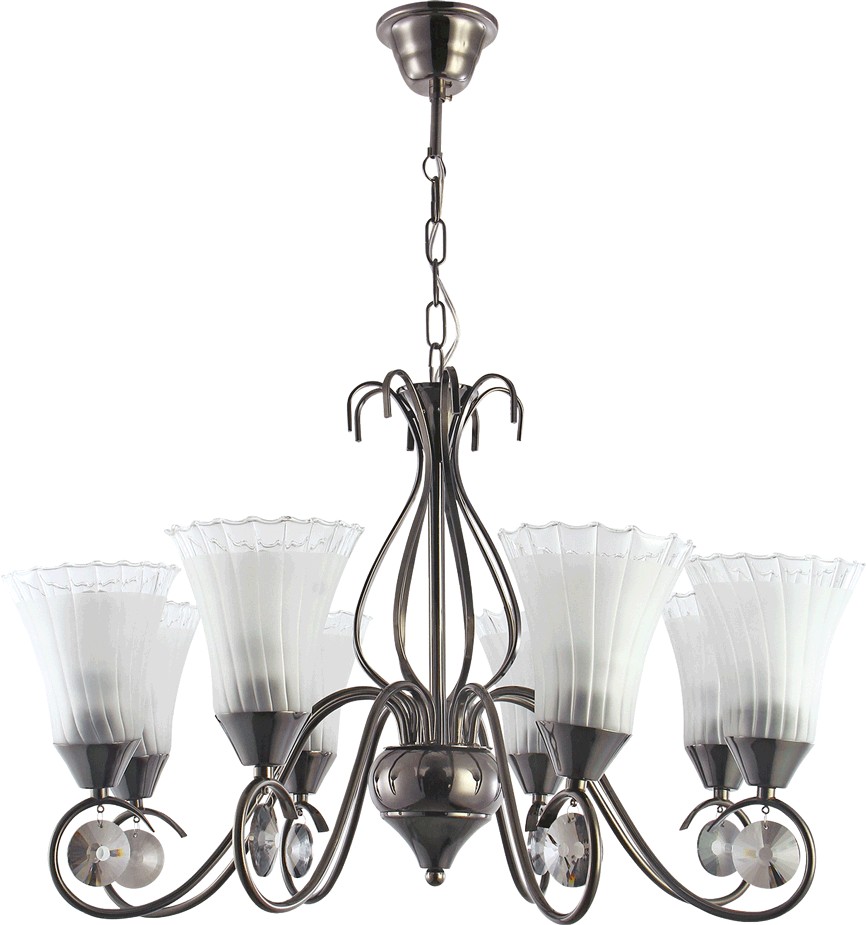 Lustra Mihaela Fume+Alb 8xE27 60W